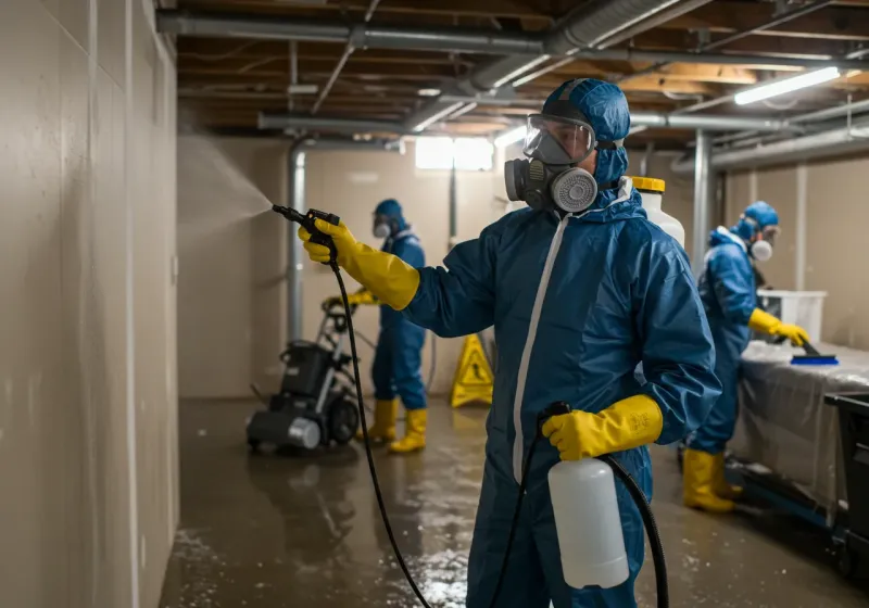 Basement Sanitization and Antimicrobial Treatment process in North Collins, NY